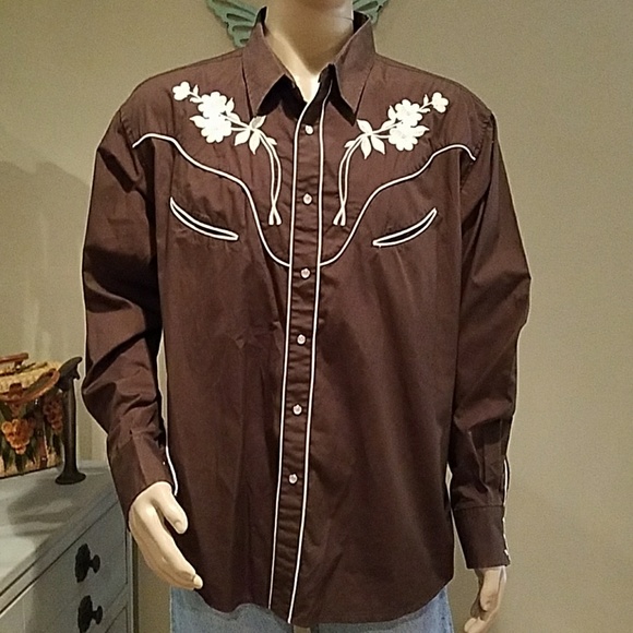 wrangler embroidered shirt